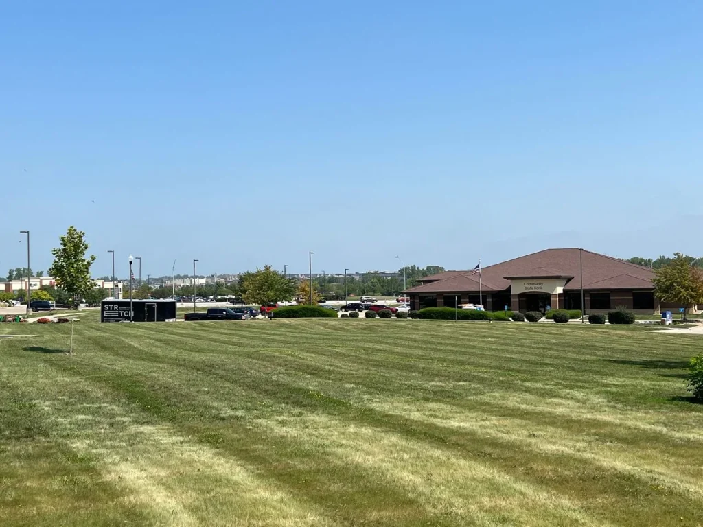 Stretch Property Maintenance did weekly mowing at White Birch Park in Ankeny, IA