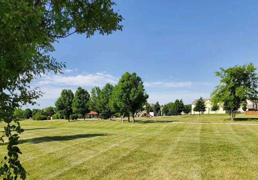 Stretch Property Maintenance did weekly mowing at Westwind Park in Ankeny, IA